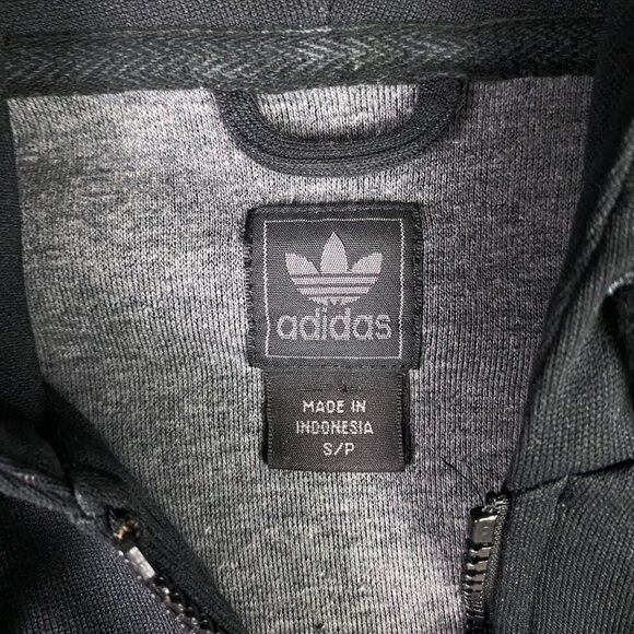 Vintage Adidas Full Zip Hooded Track Jacket Hoodie Men's Small Black Firebird - Picture 8 of 12